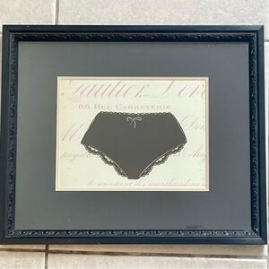 Framed Black Lace Panties Art